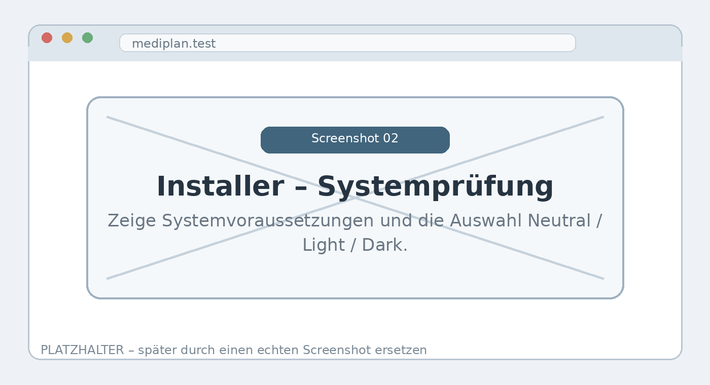 Platzhalter für einen Screenshot der Systemprüfung im Installer