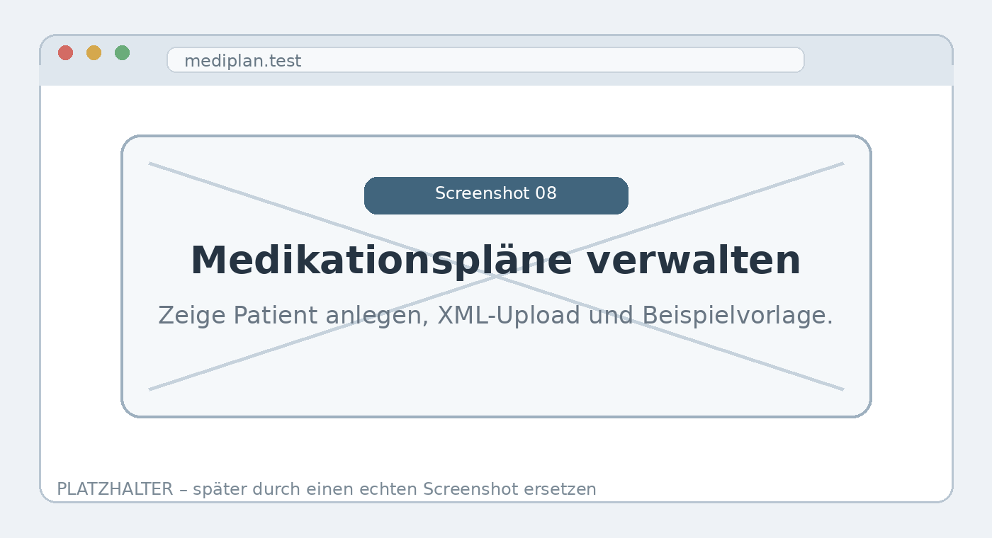 Platzhalter für einen Screenshot der Medikationsplanverwaltung
