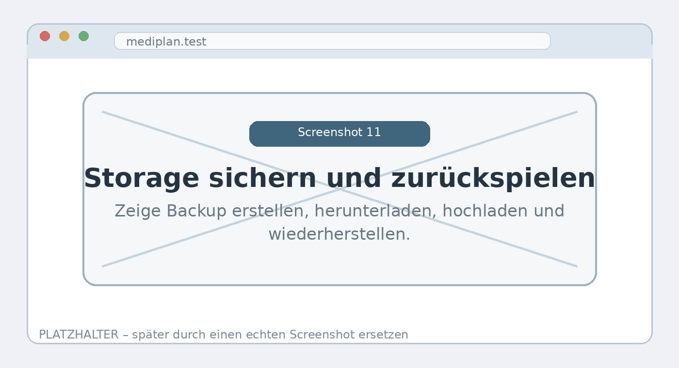 Platzhalter für einen Screenshot der Datensicherung